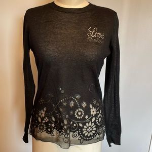 Love Moschino black long sleeve top size 4